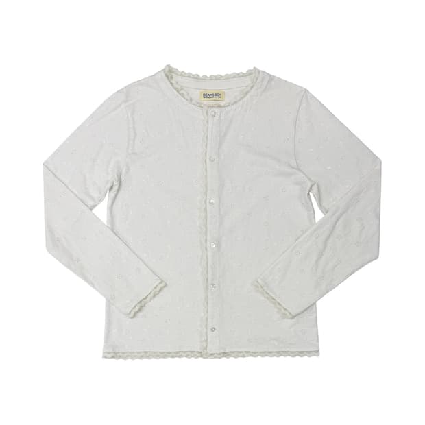 Beams Boy jacquard cardigan