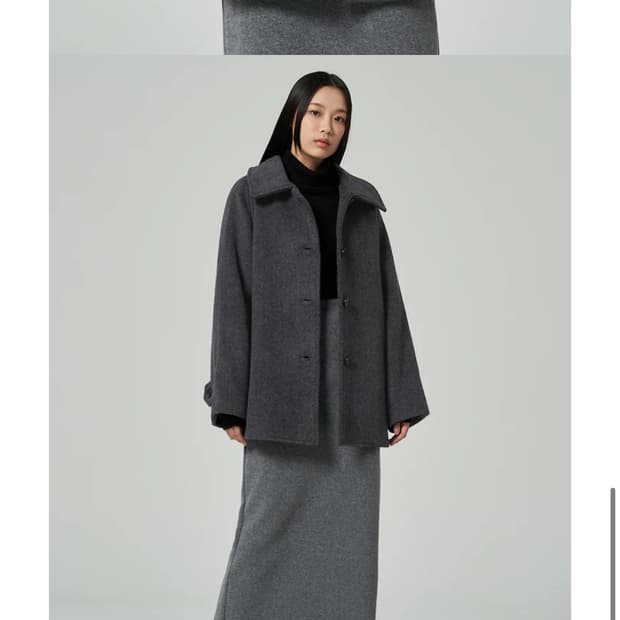 에잇세컨즈 알파카 헤링본 하프 코트 / 에잇세컨즈 코트 / 에잇세컨즈