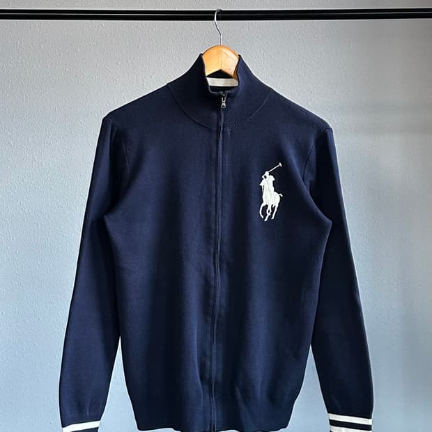 [L]폴로 랄프로렌 빅포니 네이비 니트 집업