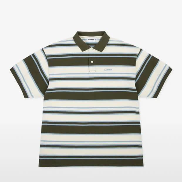 로어즈 Striped Cotton Pique Polo