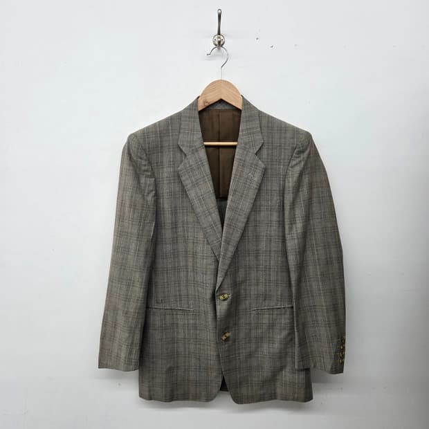 디올 체크 패턴 남성 블레이저 자켓 남L