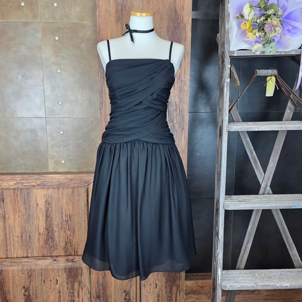 드레이프 드롭 웨이스트 원피스