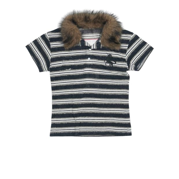 그레일즈 STRIPE FUR PK T-SHIRT [NAVY] 구해요