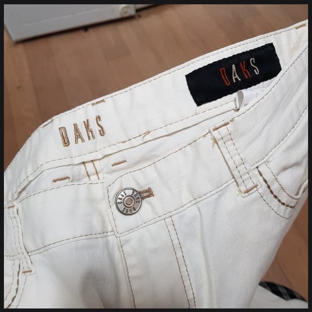 33 34 / 닥스 / 면 스판바지 /크림화이트 / 와탁410