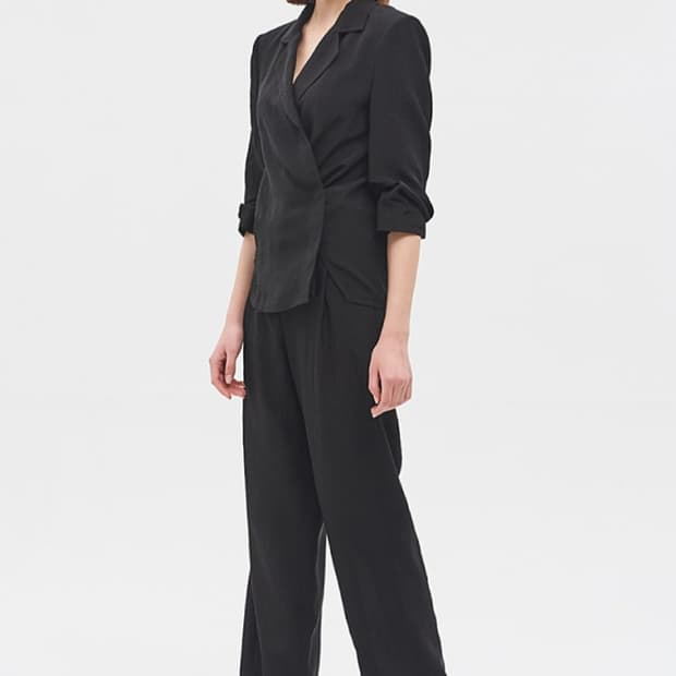 타임 시그니처 턱슬리브 크링클자켓 55사이즈