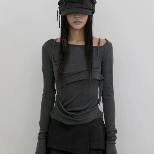 플레어업 롱 슬리브 챠콜