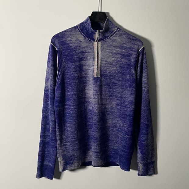 09fw 스톤아일랜드 그라데이션 반집업 니트 (on.718)  