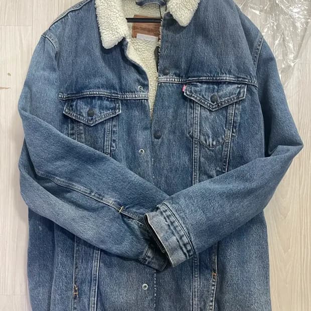 리바이스 털 청자켓 데님 자켓 롱자켓 새제품 L