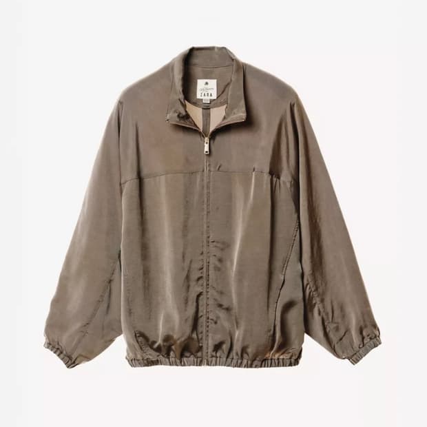 자라 X 윌리 차바리아 큐프로 오버사이즈 새틴 봄버자켓