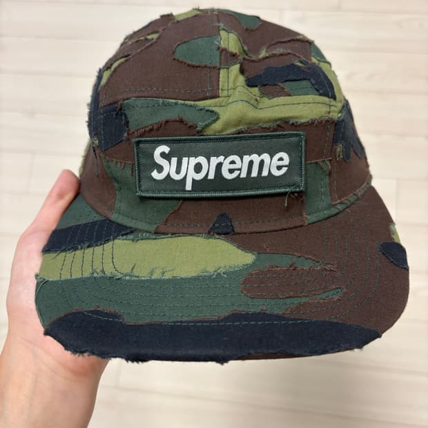 Supreme Layered Camo Camp Cap 우드랜드카모