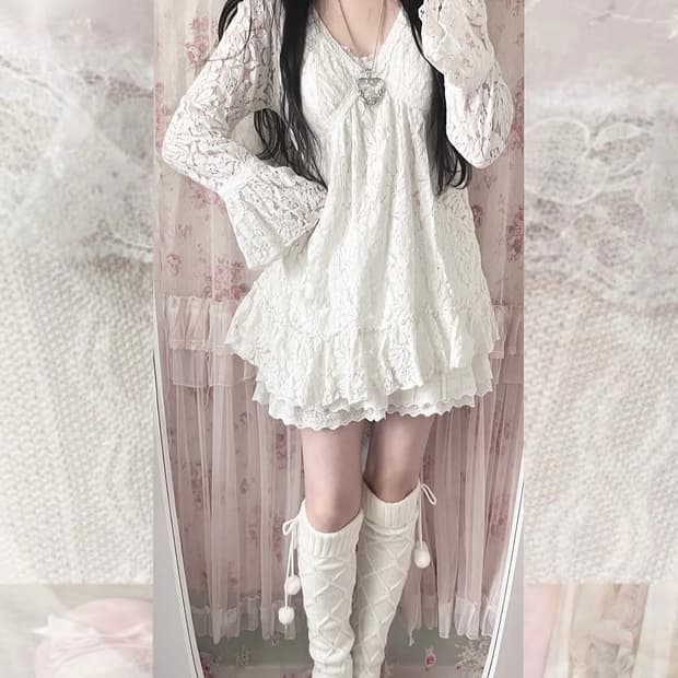 일브 페어리 레이스 블라우스 로걀탑 달천깔 엔젤코어레스트로즈 파뮤빈티지