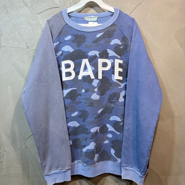 [L] BAPE 베이프 카모 플라쥬 스웻 셔츠