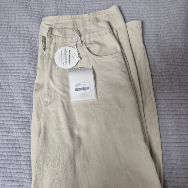 인템포무드 코튼 레이지보이 벌룬핏 팬츠 크림 M