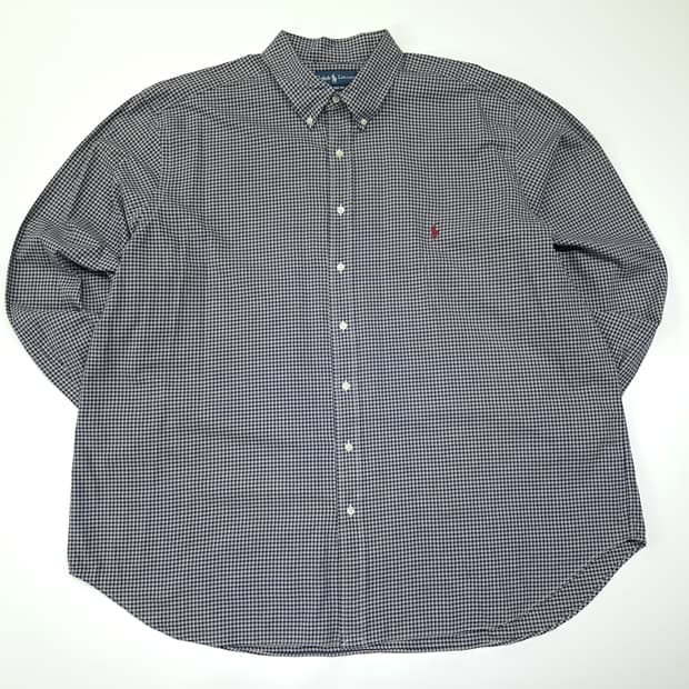 CL258 3XB 폴로 00s 레드포니 네이비브라운 체크 셔츠 남방