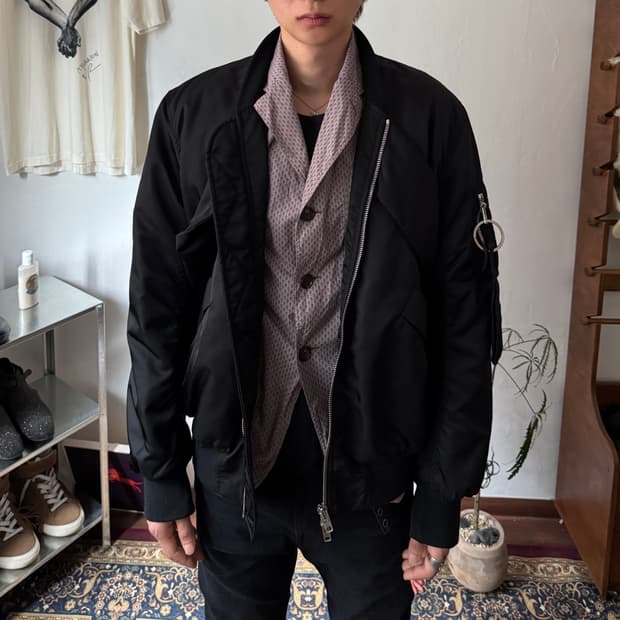 14AW 지방시 아카이브 레이어드 스트랩 봄버자켓