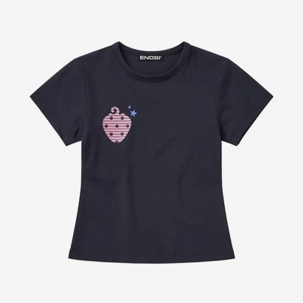 에노시 ENOSI STRAWBERRY T-SHIRT Navy