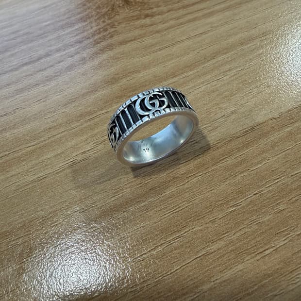 구찌 GG 마몽 더블 G 실버 반지 19호