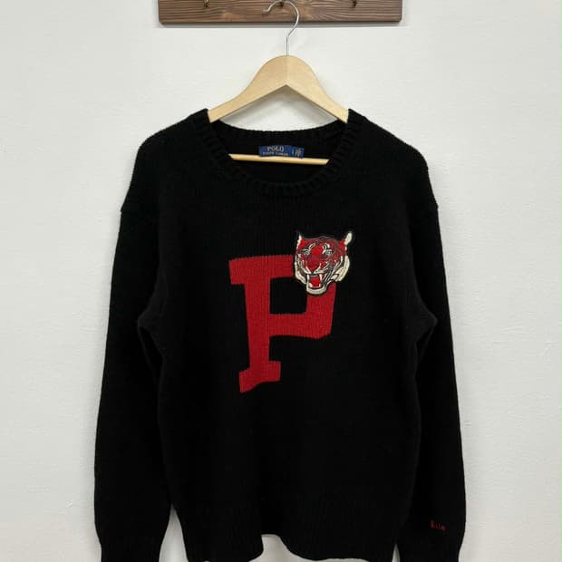 [L] 폴로 랄프로렌 타이거 헤드 코튼 니트 스웨터