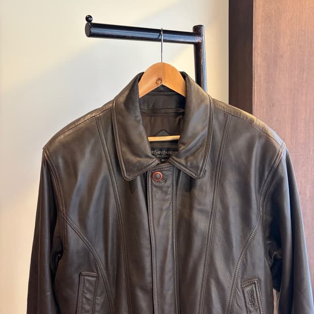 15529 - 입생로랑 레더 자켓