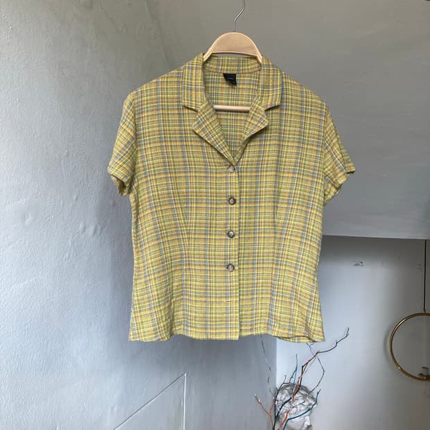 y2k 웨스턴 거즈 코튼 셔츠