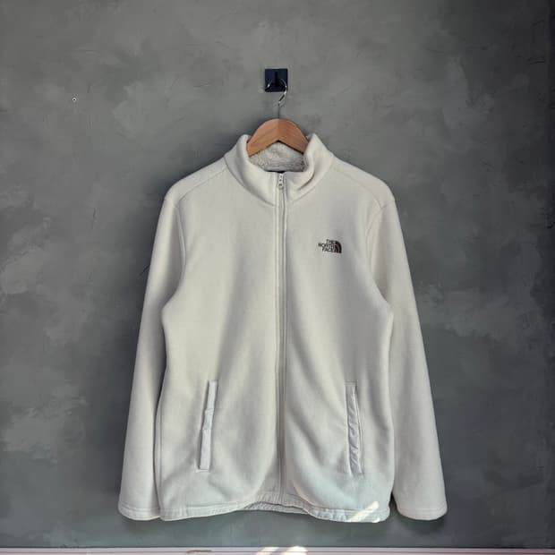 노스페이스 화이트 아이보리 플리스