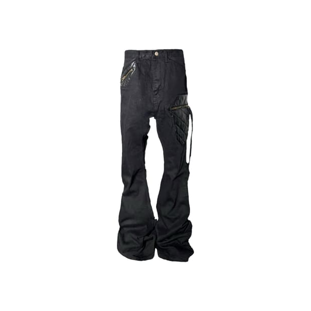 애모스탠스 레더 패치 플레어진