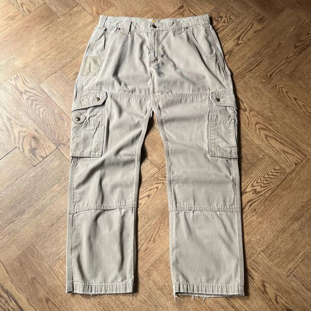 [36]칼하트 USA 데저트 탄 립스탑 더블니 워크 카고 팬츠