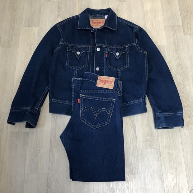 (L & 32) 리바이스 Levi's 타입원 TYPE-1 데님 자켓 팬츠