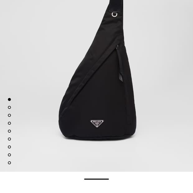 프라다 리나일론및가죽백팩