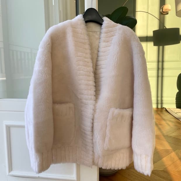 (m) 드오브 리얼 양털 울자켓