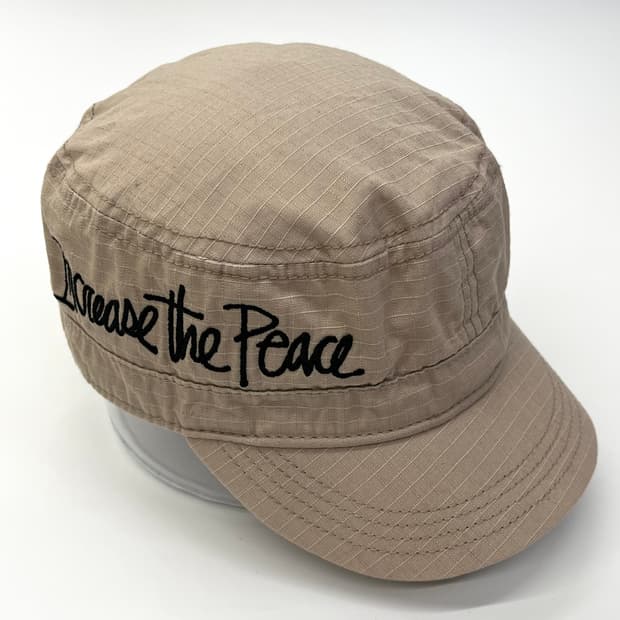 Stussy 스투시 베이지 레터링 군모캡모자