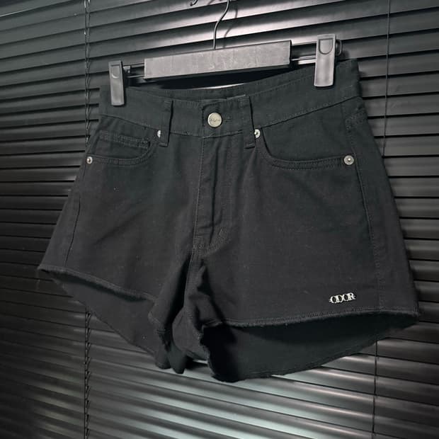 ODOR 오도어 블랙 데님 핫팬츠 쇼츠 반바지 24 락시크 락 펑크 로리