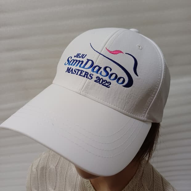 제주 삼다수 마스터스 대회 골프 캡 모자 거의새것 흰색 사랑봉봉