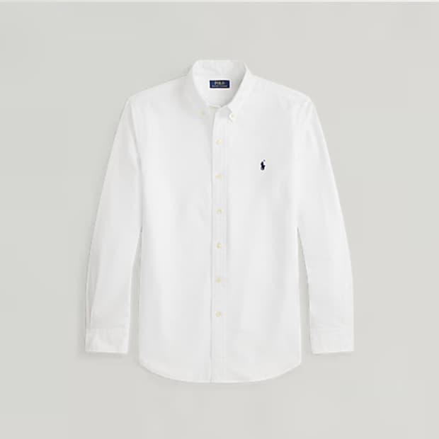 폴로 클래식핏 가먼트다이 옥스포드셔츠L/화이트