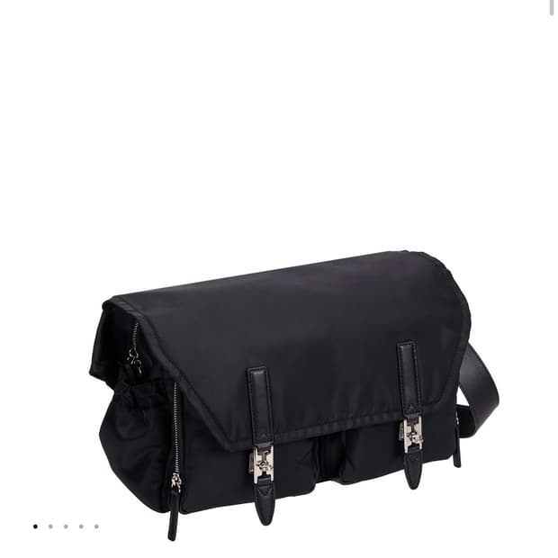 분크 헤이 더블 포켓 숄더백 M 블랙