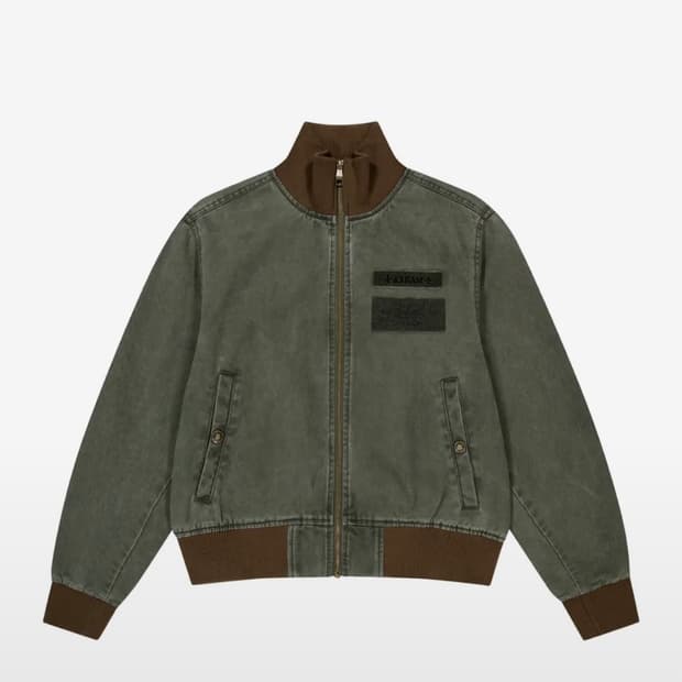 아캄 워시드 벨크로 자켓 카키 1