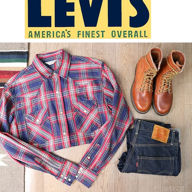 일본판 07S LEVIS 리바이스 60505 해비코튼 웨스턴 체크남방

