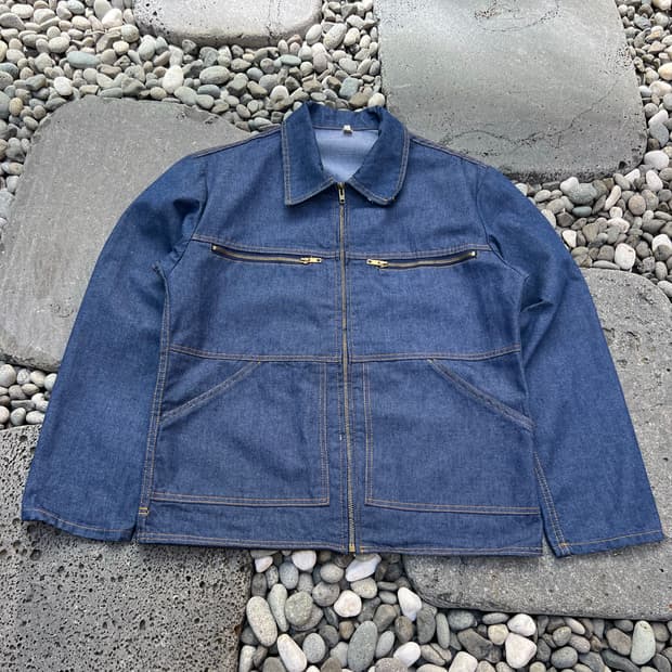OLD VINTAGE DENIM FRENCH 빈티지프렌치데님워크자켓
