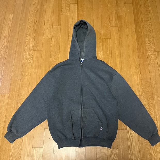 [XL] 90s 빈티지 러셀 후드집업 다크 그레이