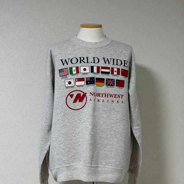 90‘s Lee 노스웨스트 항공 월드와이드 맨투맨