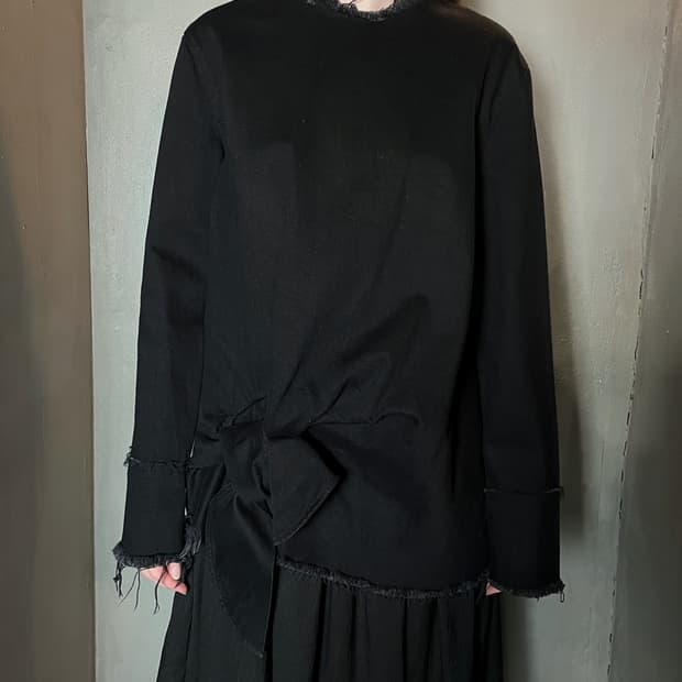 마르케스 알메이다 로우엣지 타이 데님 탑