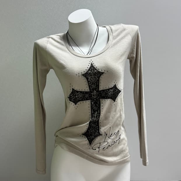 Vintage y2k punk cross cubic long sleeve