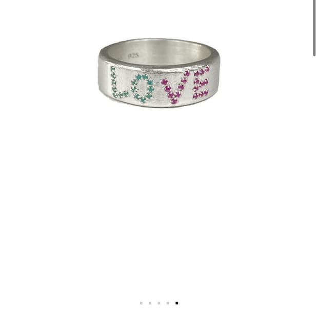 구함)애프터프레이 러브 큐빅 링 실버