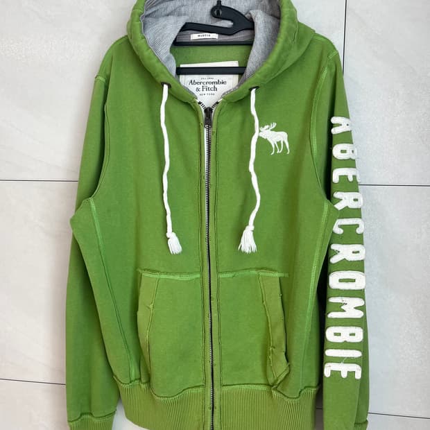 대장 아베크롬비 화이트 순록 말차 후드집업 (S) 