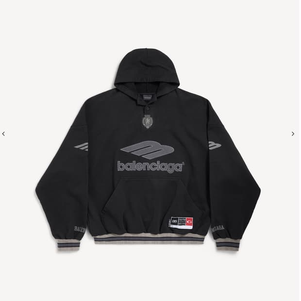 발렌시아가 3b 풋볼 폴로 후드티 XS