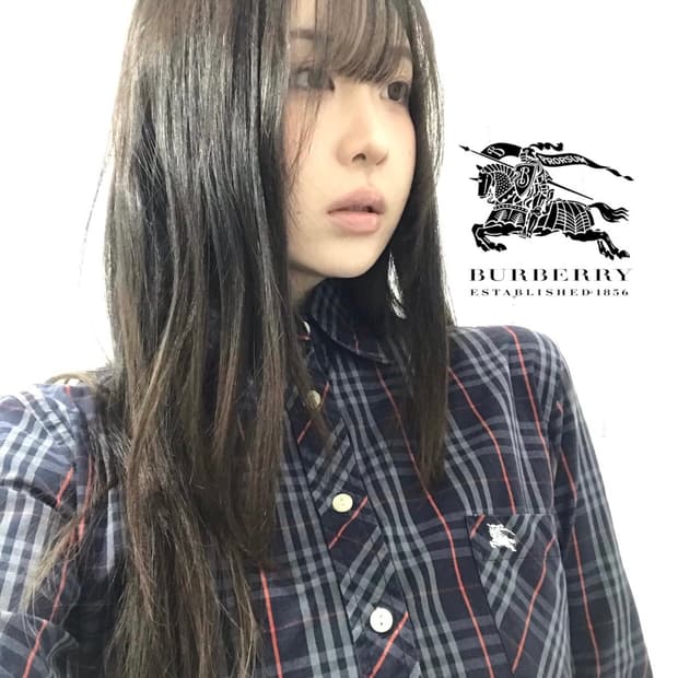 버버리 런던 스몰 로고 체크 셔츠