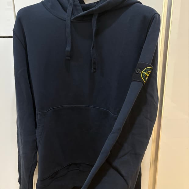 스톤아일랜드 네이비 후드티 L