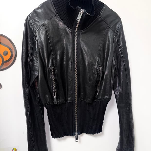 디젤 빈티지 램스킨 라이더가죽자켓 (착샷)