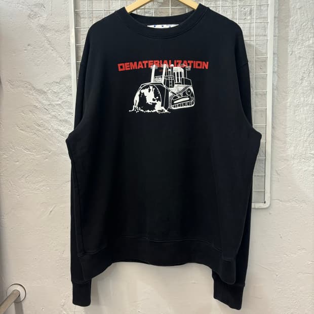 오프화이트 DEMATERIALIZATION 블랙 스웻셔츠 2XL