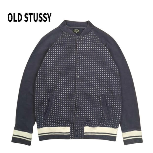 OLD STUSSY 블루 패턴 자켓